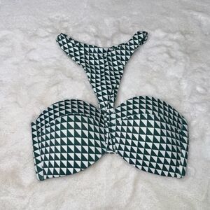 MIKOH Padded Bandeau High Neck Bikini Top Size Small